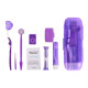 Orthodontic set for care of braces in a case, purple